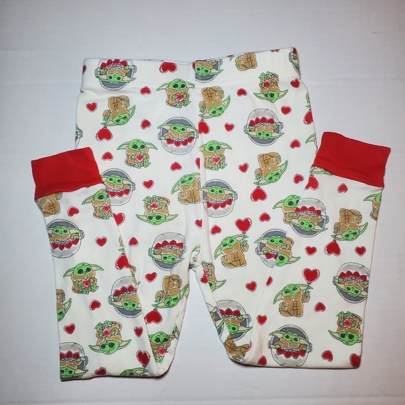 Valentine's Day Baby Yoda Unisex Toddler Cotton Pajama Set 2-Piece Sizes 5T - Picture 6 of 7